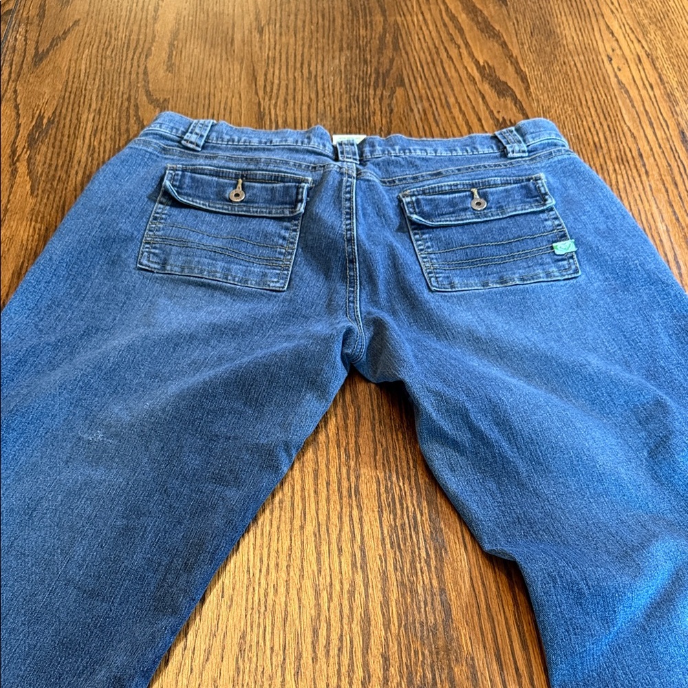 Roxy Flare Jeans Women’s Size 13 Medium Wash Stretch Denim Y2K - Picture 8 of 9